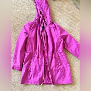 Vince Camuto Fuchsia Hooded Raincoat